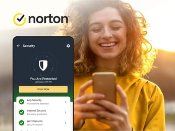 Imagen promocional de descuentos Norton