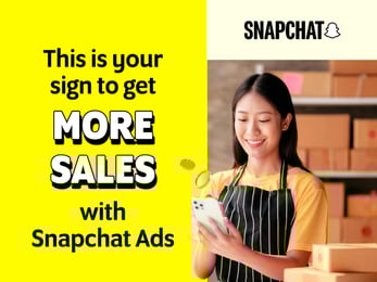 Imagen promocional de descuentos para Snapchat Ads Snapchat For Business